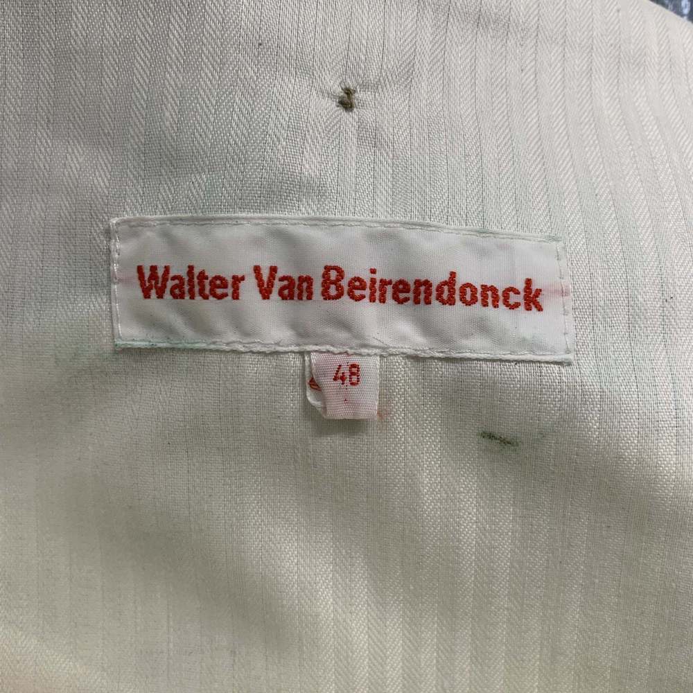 WALTER VAN BEIRENDONCK Silver Light Blue Polyamide Blend Dress Pants - Picture 4 of 4